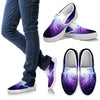 Blue Purple Spiral Galaxy Space Print Women's Slip On Shoes GearFrost
