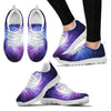 Blue Purple Spiral Galaxy Space Print Women's Sneakers GearFrost