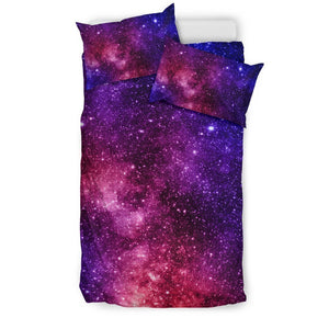 Blue Purple Stardust Galaxy Space Print Duvet Cover Bedding Set GearFrost