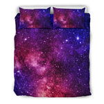 Blue Purple Stardust Galaxy Space Print Duvet Cover Bedding Set GearFrost