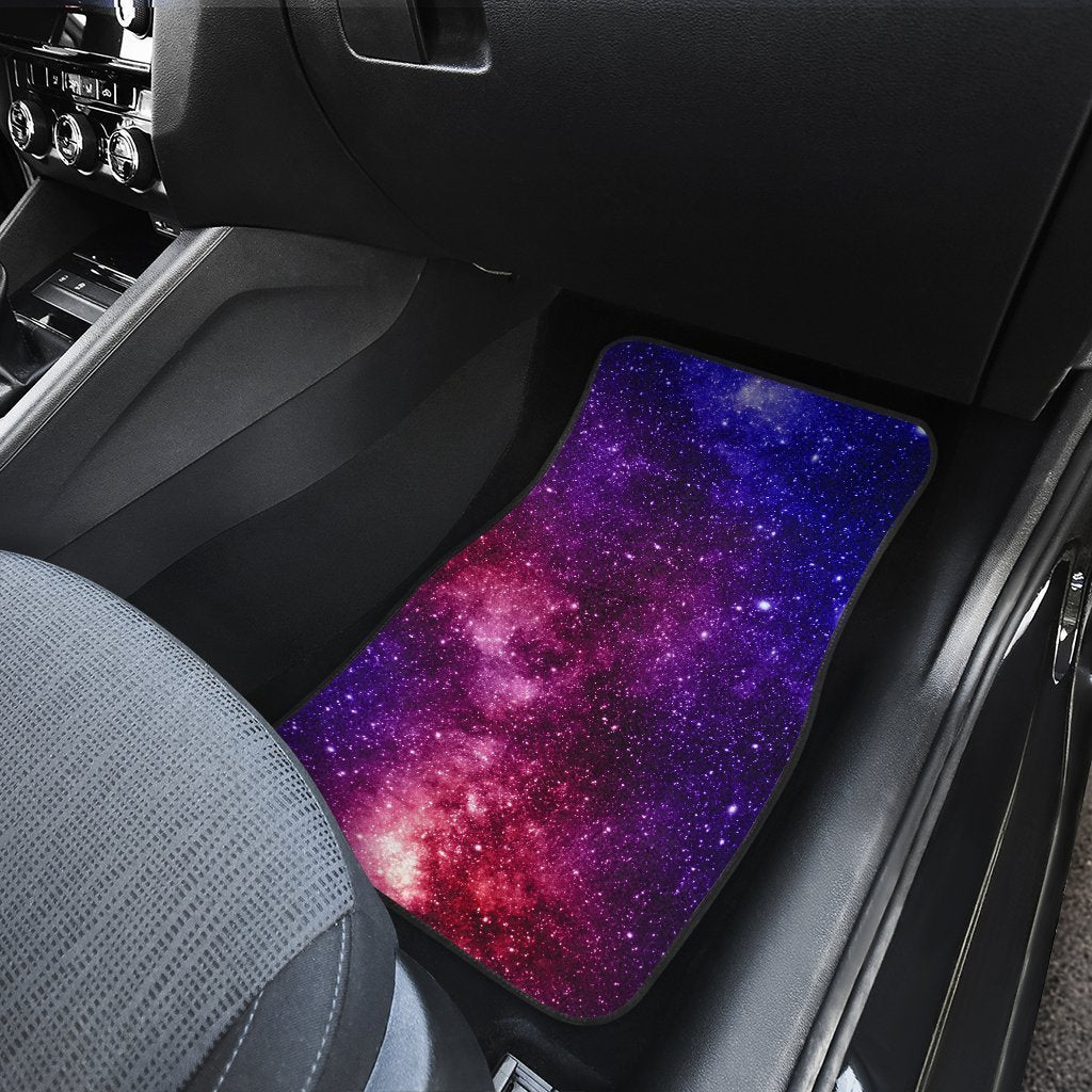 Blue Purple Stardust Galaxy Space Print Front Car Floor Mats GearFrost