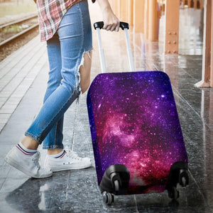 Blue Purple Stardust Galaxy Space Print Luggage Cover GearFrost