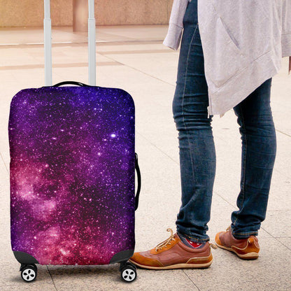 Blue Purple Stardust Galaxy Space Print Luggage Cover GearFrost