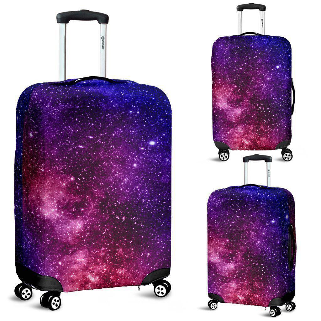 Blue Purple Stardust Galaxy Space Print Luggage Cover GearFrost
