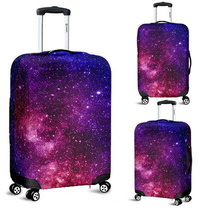 Blue Purple Stardust Galaxy Space Print Luggage Cover GearFrost