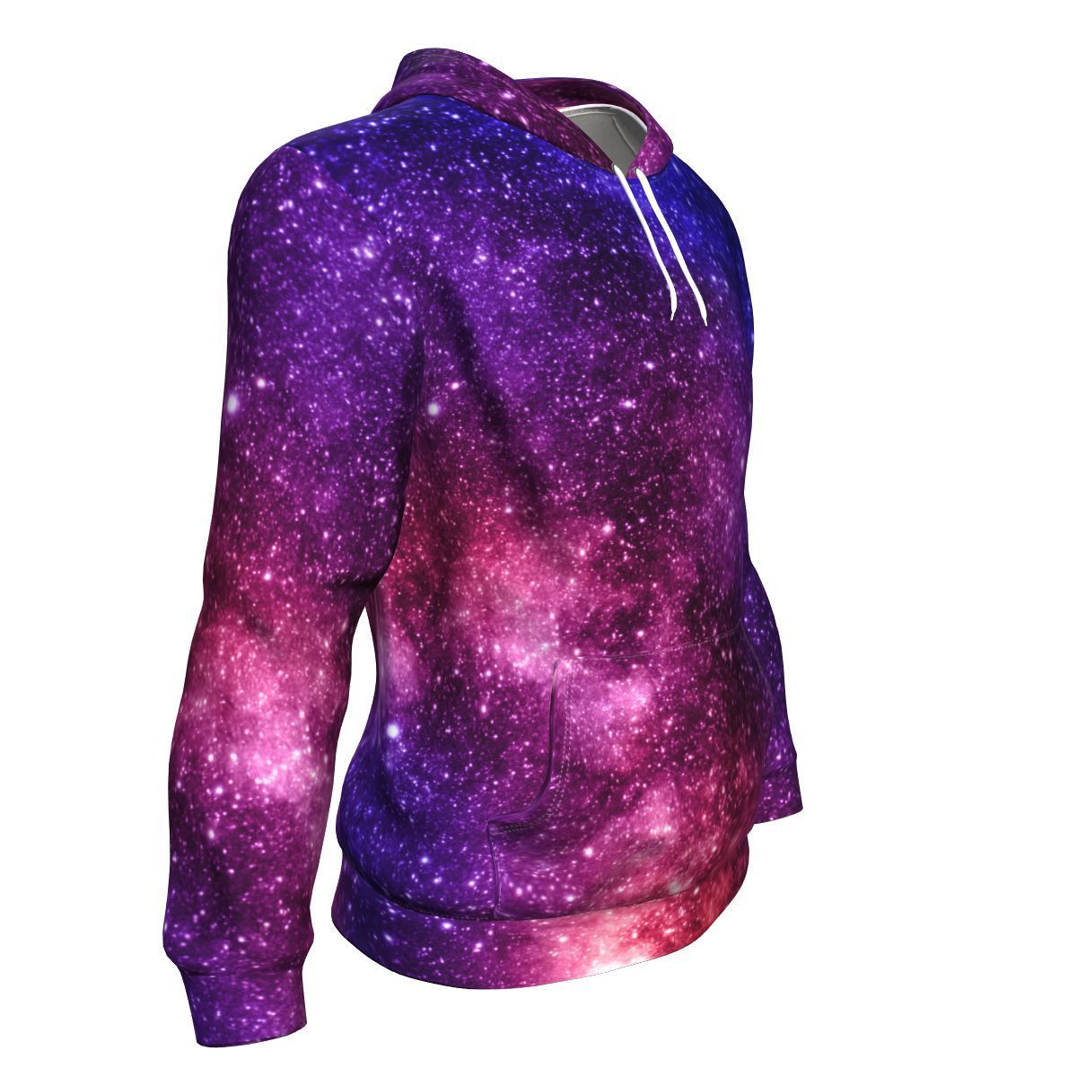 Blue Purple Stardust Galaxy Space Print Unisex Pullover Hoodie GearFrost