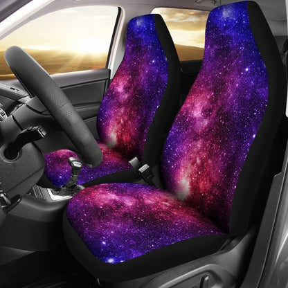 Blue Purple Stardust Galaxy Space Print Universal Fit Car Seat Covers GearFrost