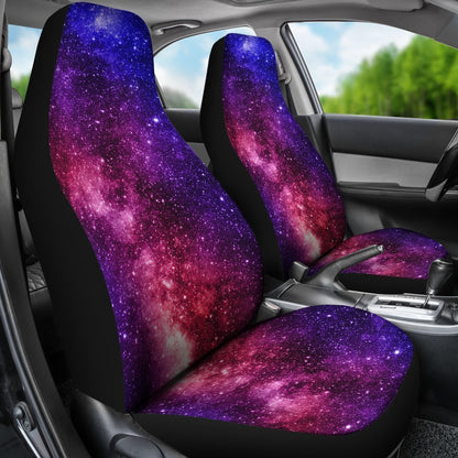 Blue Purple Stardust Galaxy Space Print Universal Fit Car Seat Covers GearFrost