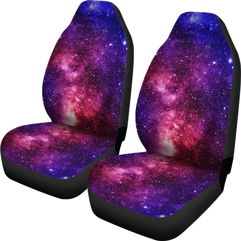 Blue Purple Stardust Galaxy Space Print Universal Fit Car Seat Covers GearFrost