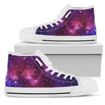 Blue Purple Stardust Galaxy Space Print Women's High Top Shoes GearFrost