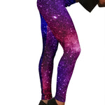 Blue Purple Stardust Galaxy Space Print Women's Leggings GearFrost