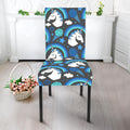 Blue Rainbow Unicorn Pattern Print Dining Chair Slipcover