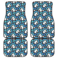Blue Rainbow Unicorn Pattern Print Front and Back Car Floor Mats