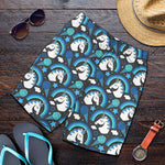 Blue Rainbow Unicorn Pattern Print Men's Shorts