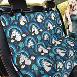 Blue Rainbow Unicorn Pattern Print Pet Car Back Seat Cover