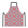 Blue Red And White American Plaid Print Apron