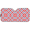 Blue Red And White American Plaid Print Car Sun Shade