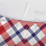 Blue Red And White American Plaid Print Sofa Cover