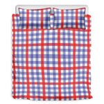 Blue Red And White Check Pattern Print Duvet Cover Bedding Set