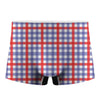 Blue Red And White Check Pattern Print Men's Boxer Briefs