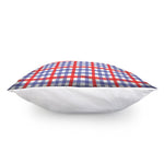 Blue Red And White Check Pattern Print Pillow Cover