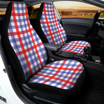 Blue Red And White Check Pattern Print Universal Fit Car Seat Covers