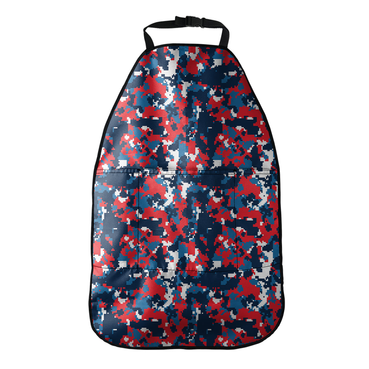 Blue Red And White Digital Camo Print Car Seat Organizers