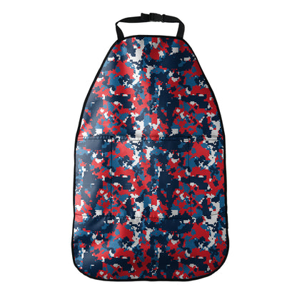 Blue Red And White Digital Camo Print Car Seat Organizers