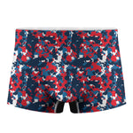 Blue Red And White Digital Camo Print Men's Boxer Briefs