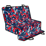 Blue Red And White Digital Camo Print Pet Car Back Seat Cover