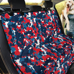 Blue Red And White Digital Camo Print Pet Car Back Seat Cover