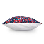 Blue Red And White Digital Camo Print Pillow Cover