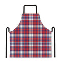 Blue Red And White USA Plaid Print Apron