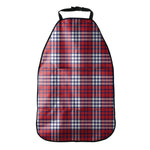 Blue Red And White USA Plaid Print Car Seat Organizers