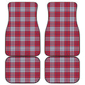 Blue Red And White USA Plaid Print Front and Back Car Floor Mats