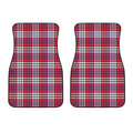 Blue Red And White USA Plaid Print Front Car Floor Mats