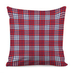 Blue Red And White USA Plaid Print Pillow Cover