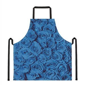 Blue Rose Print Apron