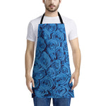 Blue Rose Print Apron