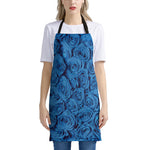 Blue Rose Print Apron