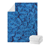 Blue Rose Print Blanket