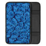 Blue Rose Print Car Center Console Cover
