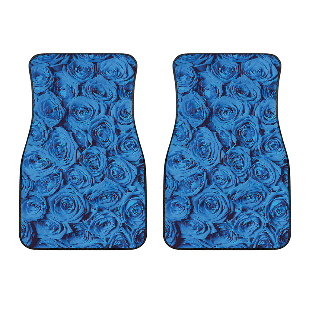 Blue Rose Print Front Car Floor Mats