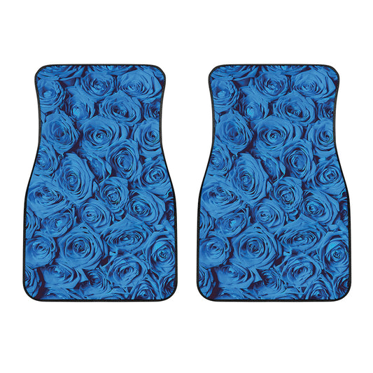 Blue Rose Print Front Car Floor Mats