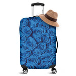 Blue Rose Print Luggage Cover