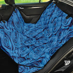 Blue Rose Print Pet Car Back Seat Cover