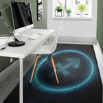 Blue Sagittarius Zodiac Sign Print Area Rug