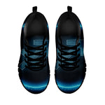 Blue Sagittarius Zodiac Sign Print Black Sneakers