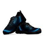 Blue Sagittarius Zodiac Sign Print Black Sneakers