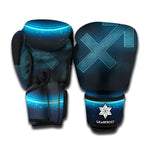 Blue Sagittarius Zodiac Sign Print Boxing Gloves